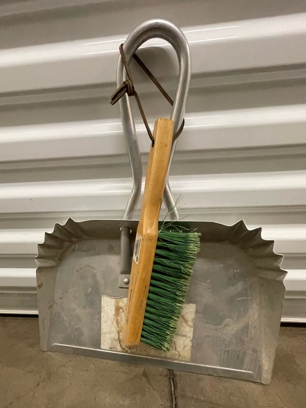 John Deere Large Dustpan With Brush Marked John Deere. Great For Garage Cleanups